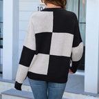 R&B | Kariert Strickpullover Acryl Komfortabel, Modern