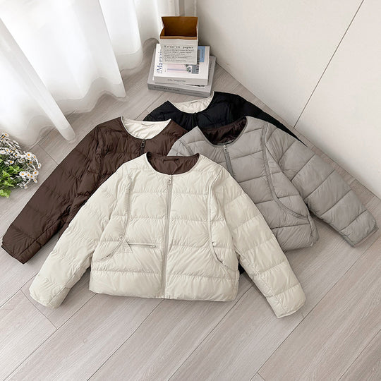 Damen Bequeme gesteppte Freizeitjacke mit hochschließendem Kragen und seitlichen Taschen R&B