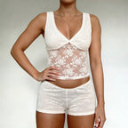 Damen Schlafanzug-Set aus Spitze mit zarten Details R&B