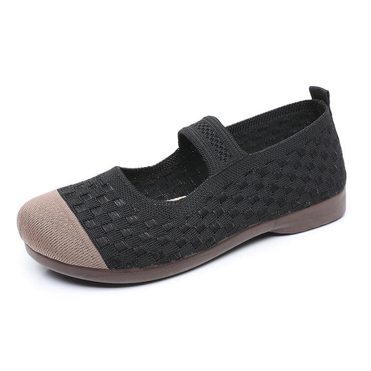 Damen Bequeme Ballerinas mit flexiblem Gummiband und atmungsaktivem Obermaterial R&B