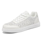 Damen Modische Sneakers mit floralen Akzenten und rutschfester Sohle
