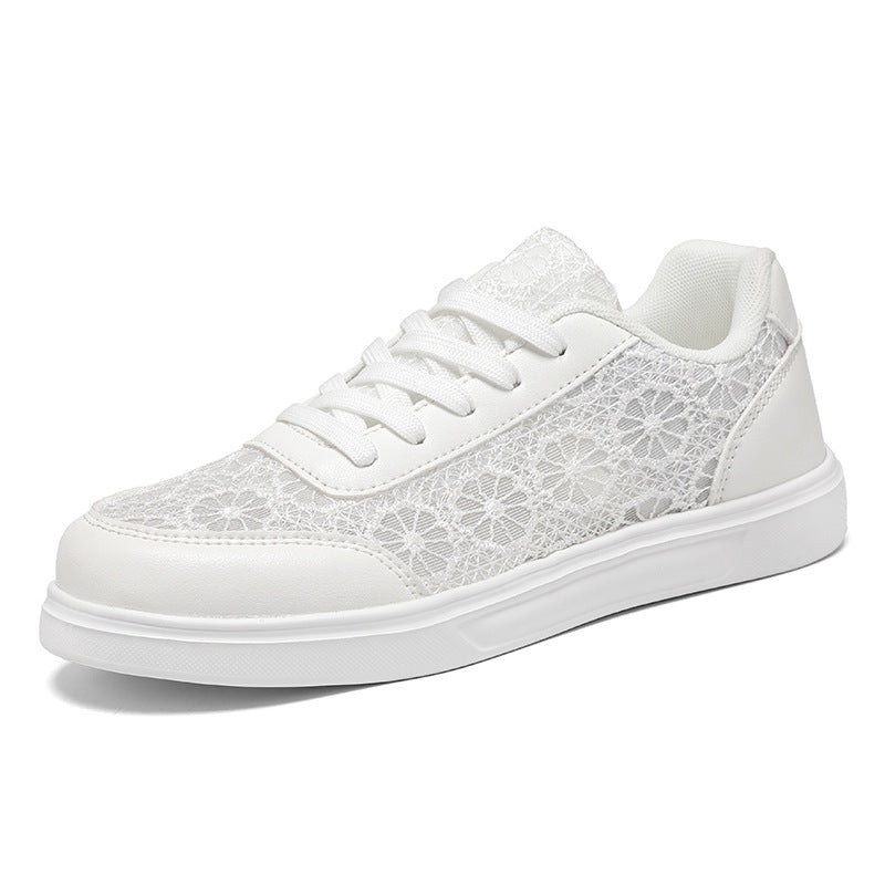 Damen Modische Sneakers mit floralen Akzenten und rutschfester Sohle