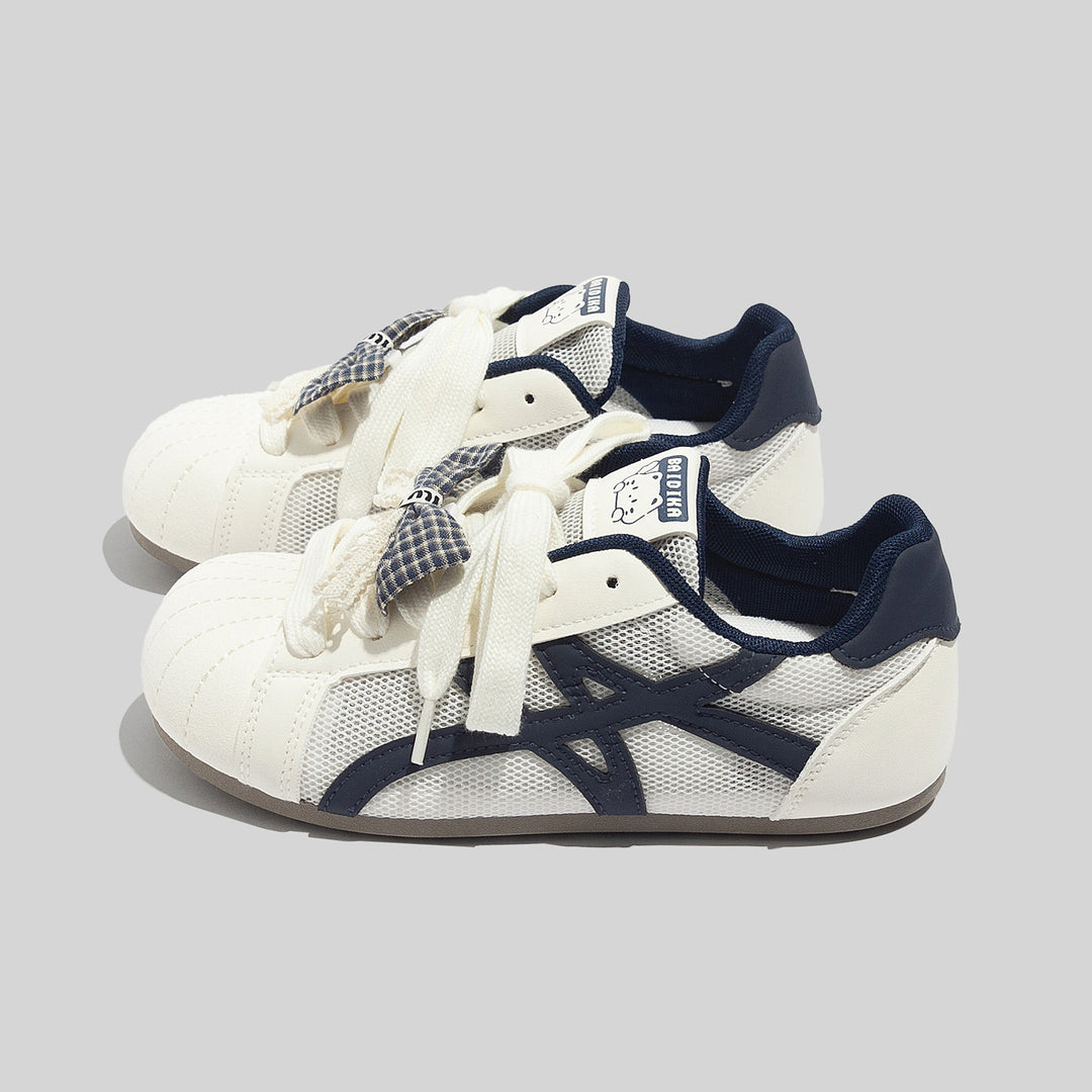 Damen Sportliche Sneakers mit verspieltem Schleifenakzent und atmungsaktivem Mesh-R&B