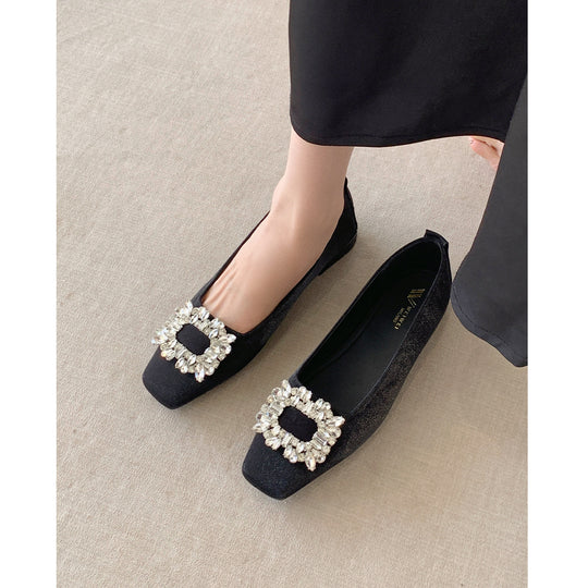 Damen Ballerinas mit funkelndem Strassdetail und modernem Design R&B