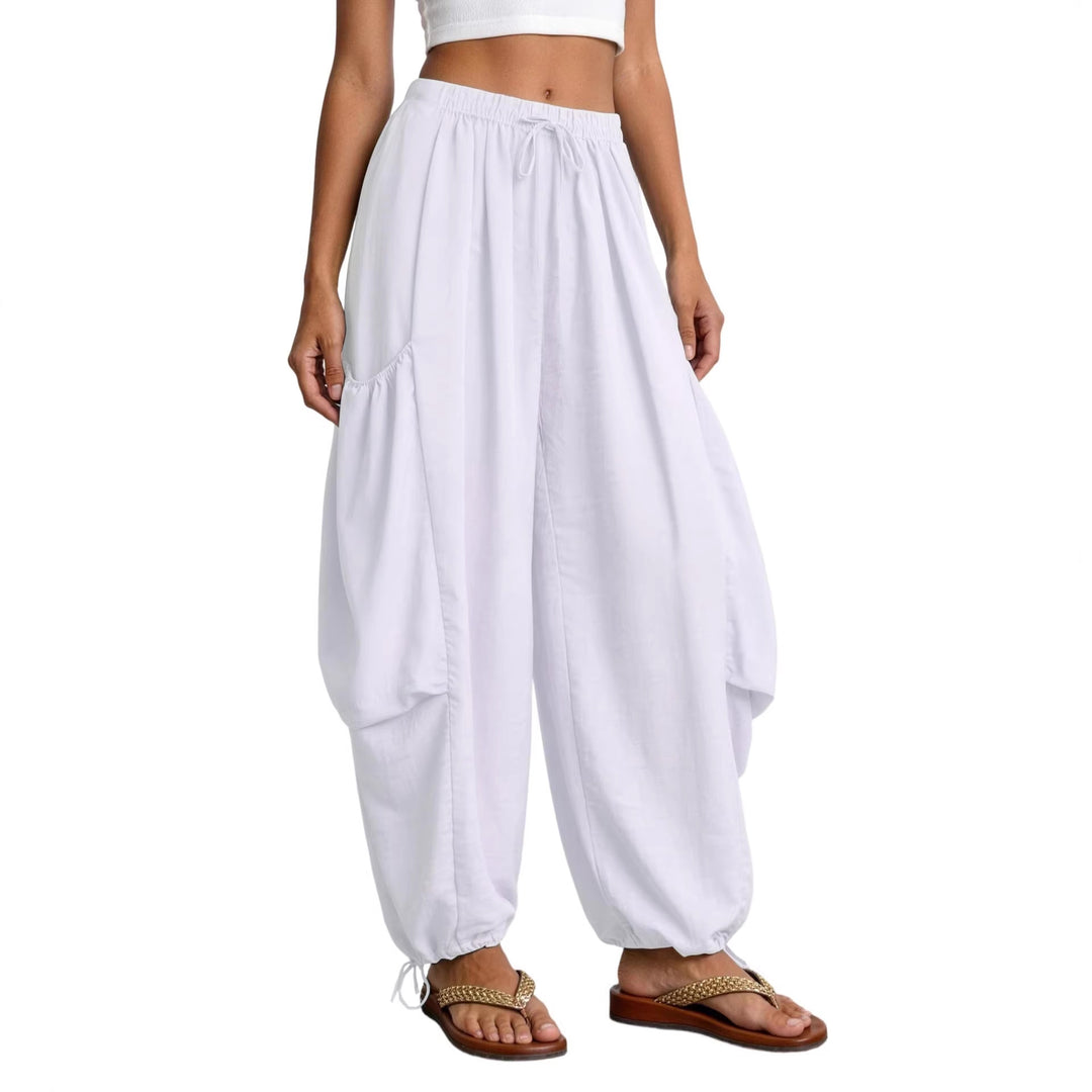 Damen Bequeme Freizeithose mit übergroßen Taschen und elastischem Bund R&B