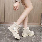 Damen sportliche High-Top Sneakers mit modischem Design und dämpfender Sohle R&B