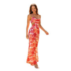 Damen Maxikleid mit Cut-Out und floralem Design R&B