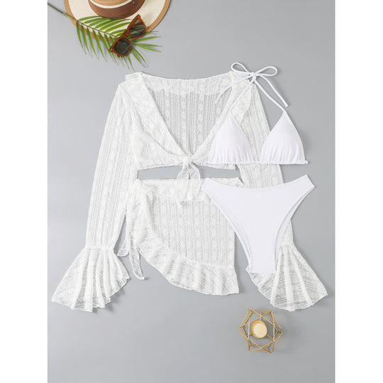 Damen Bikini-Set mit schickem Überwurf und verstellbaren Trägern R&B