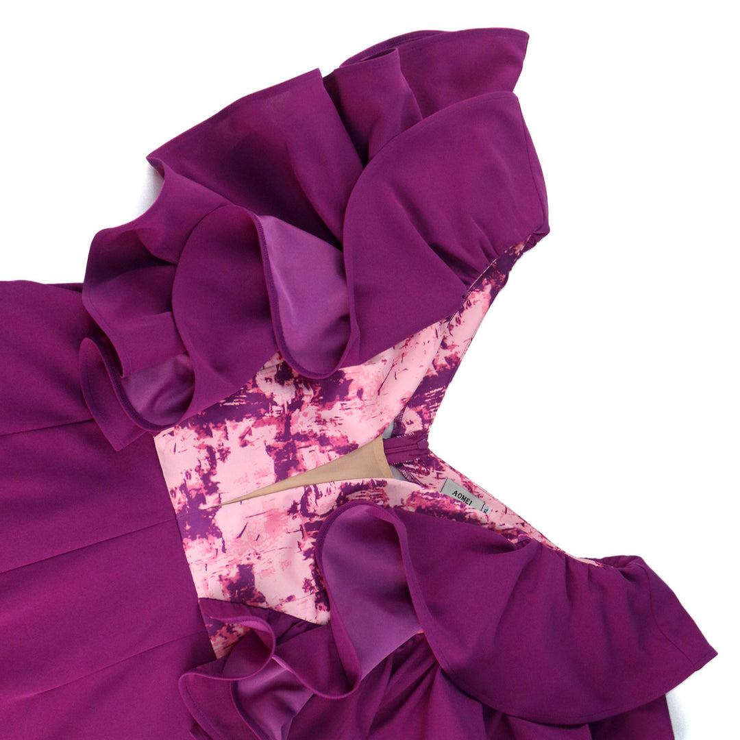 Damen eleganter Jumpsuit mit voluminösen Rüschendetails R&B