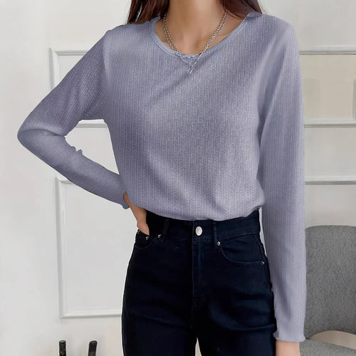 Damen Langarmshirt mit strukturiertem Feinstrick R&B
