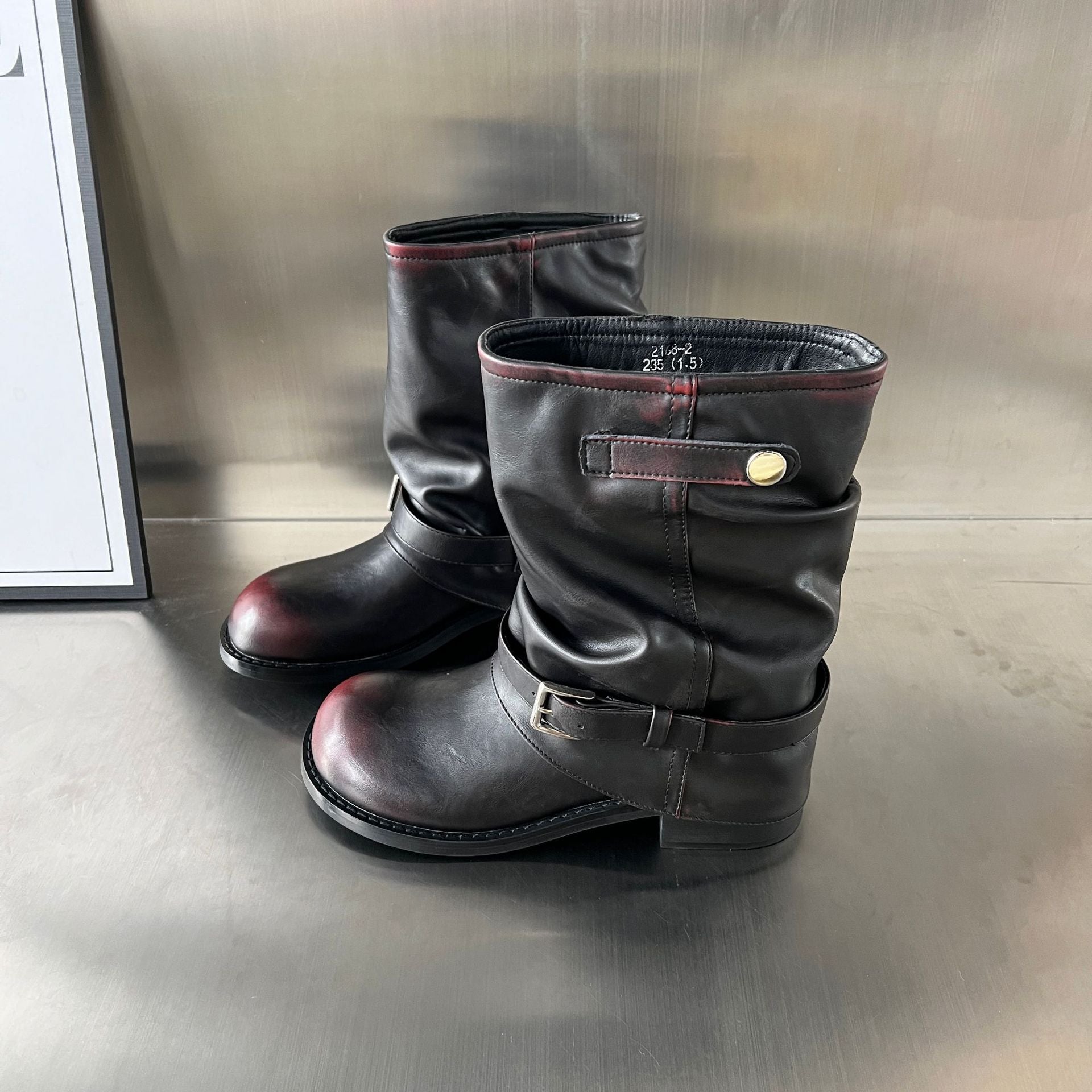 Damen Stiefel mit modischer Schließenverzierung und flexiblem Komfort R&B