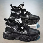 Damen Sportliche High-Top Sneakers mit modischer Zehenkappe und rutschfester Sohle EB