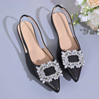 Damen elegante Slingback-Pumps mit funkelndem Strassdetail R&B