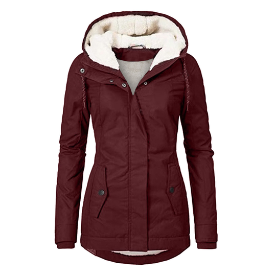 R&B | Damen Fleecegefütterte Kapuzenjacke