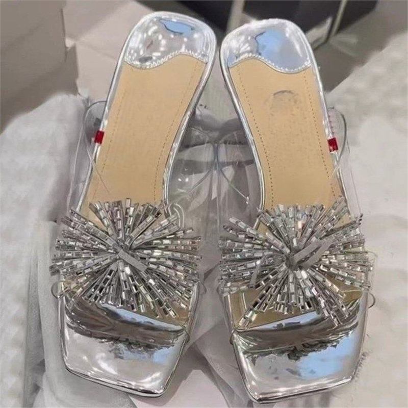 Damen Glamouröse und transparente Slipper R&B
