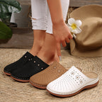 Damen Offene Clogs mit modischem Lochmuster und komfortabler Fußbettung R&B