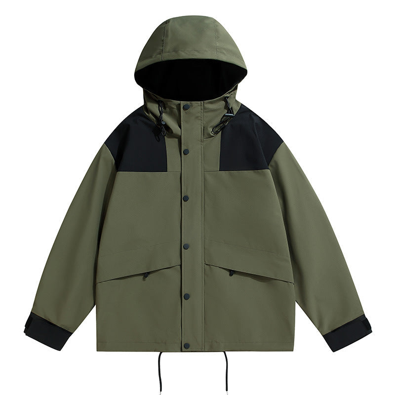 Herren technische Outdoor-Jacke mit wetterfester Kapuze und feuchtigkeitsregulierendem Material R&B