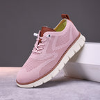 Damen nan gestrickter Derby-Sneaker mit flexibler Rillenlaufsohle und gepolstertem Komfortfußbett R&B