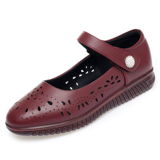 Damen Elegante und luftige Ballerinas mit verstellbarem Riemen R&B