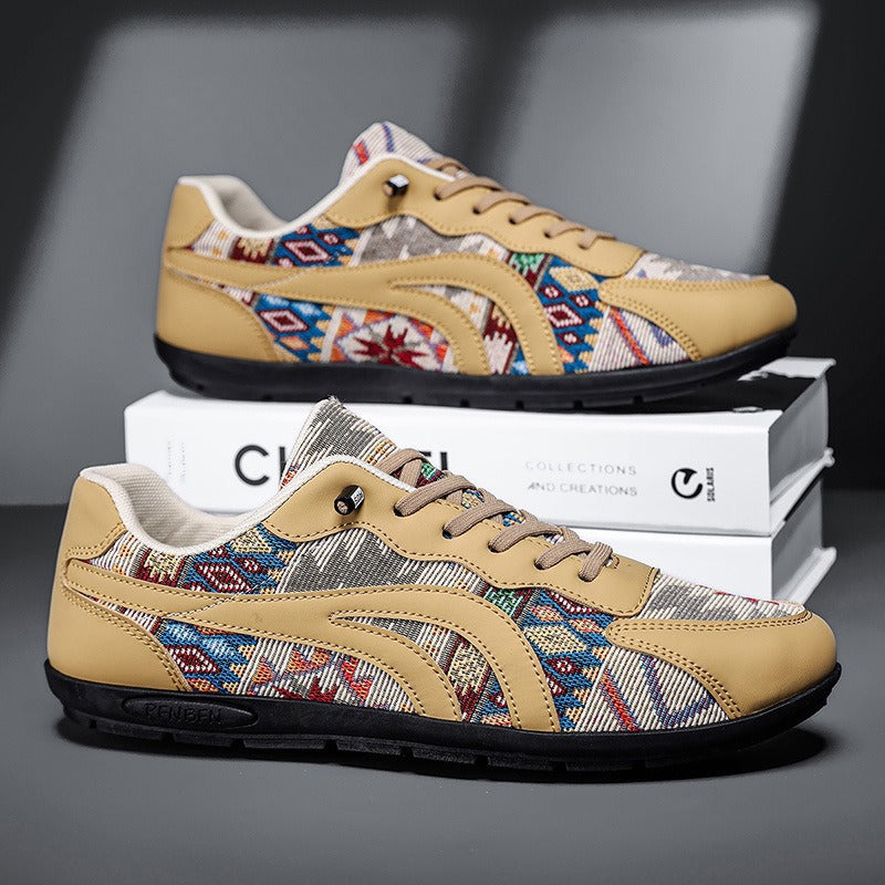 Damen Modische Sneakers mit Ethno-Muster und komfortablem Fußbett R&B