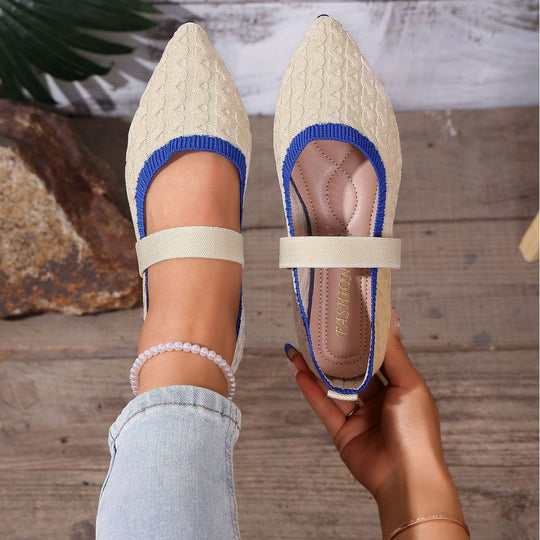 Damen Ballerinas mit elastischem Riemendesign R&B