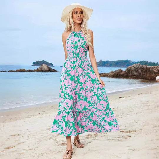 Damen Maxikleid mit floralem Muster R&B