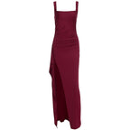 Damen Elegantes Maxikleid mit seitlichem Schlitz und raffinierten Raffungselementen R&B
