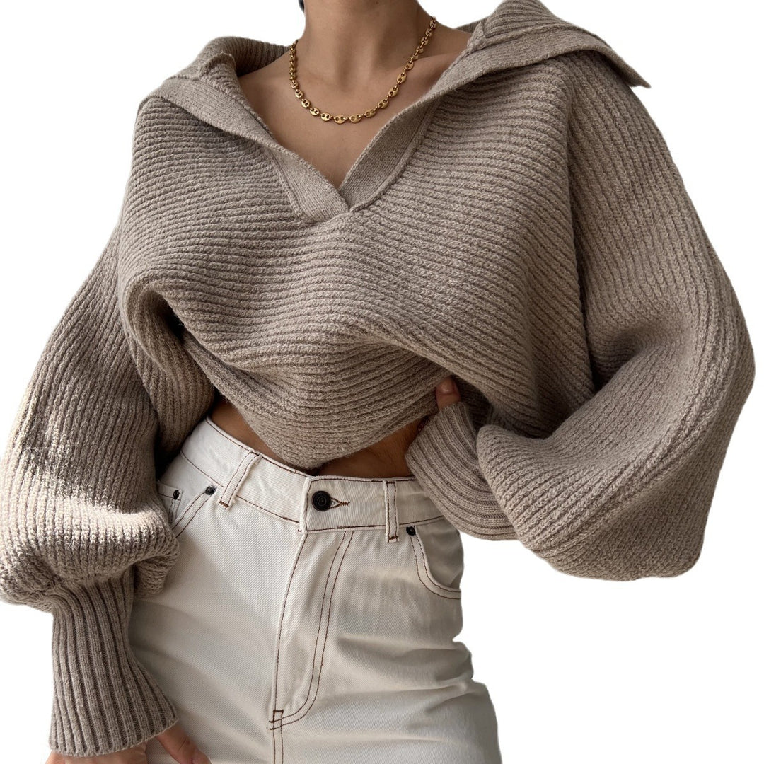 Damen Modischer Strickpullover mit oversized Schnitt R&B