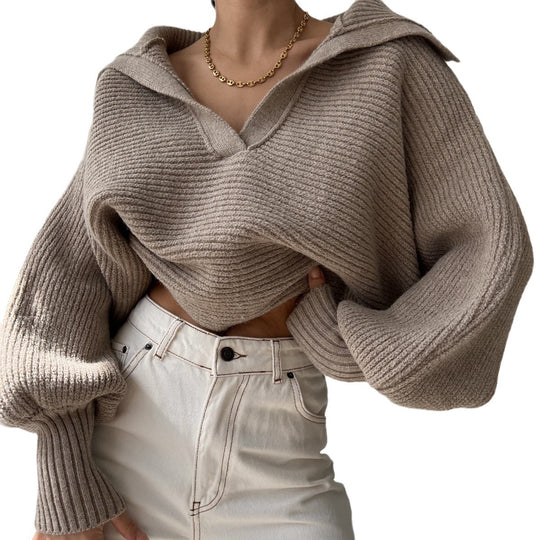 Damen Modischer Strickpullover mit oversized Schnitt R&B