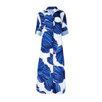 Damen Maxikleid mit seitlichem Schlitz und luftiger Passform R&B