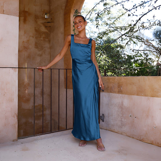 Damen Abendkleid mit hohem Schlitz und schicker Silhouette R&B