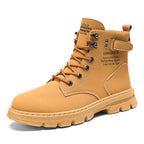 Damen robuste Schnürstiefel aus hochwertigem Leder mit rutschfester Sohle R&B