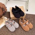 Damen Hausschuhe mit weichem Futter und verstellbarem Riemen