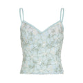 Damen Spitzen-Top mit floraler Gestaltung und raffiniertem V-Ausschnitt R&B