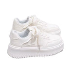 Damen Sportliche Sneakers mit dicker Laufsohle und atmungsaktiver Fütterung R&B