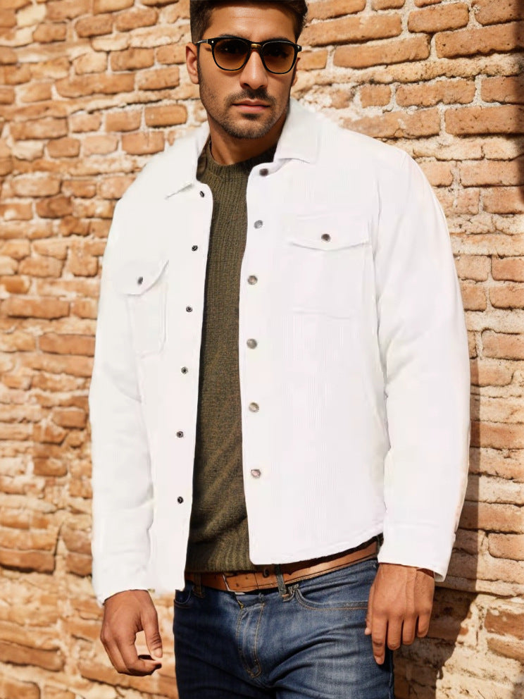 Herren samtige Überziehjacke R&B
