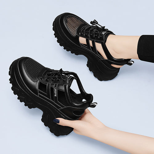Damen trendige Plateau-Sneaker R&B