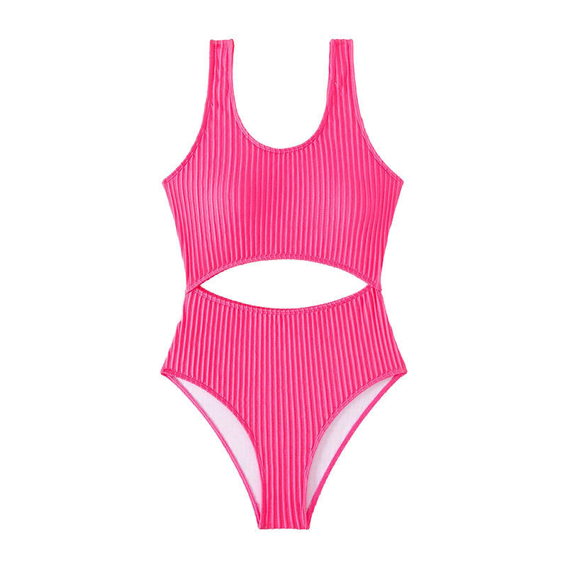 Damen Einteiler Badeanzug mit raffiniertem Cut-Out-Design und sportlichem Schnitt R&B