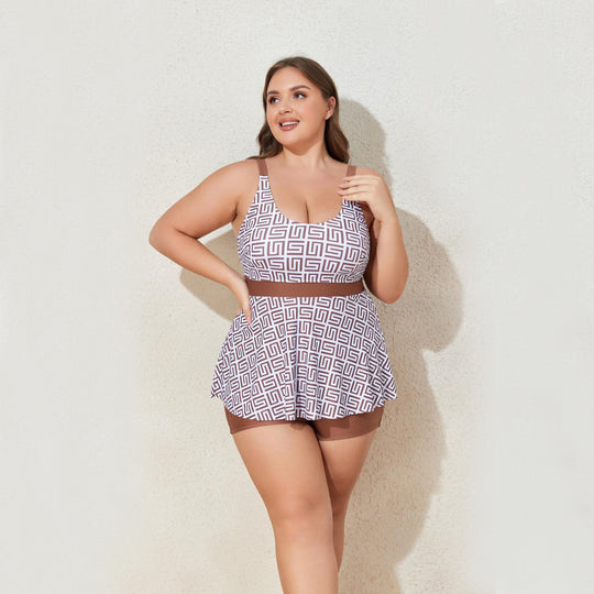 Damen Tankini-Set mit modischem fließendem Oberteil R&B