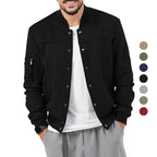 Herren modische Bomberjacke mit praktischen Reißverschlusstaschen und elastischen Bündchen R&B