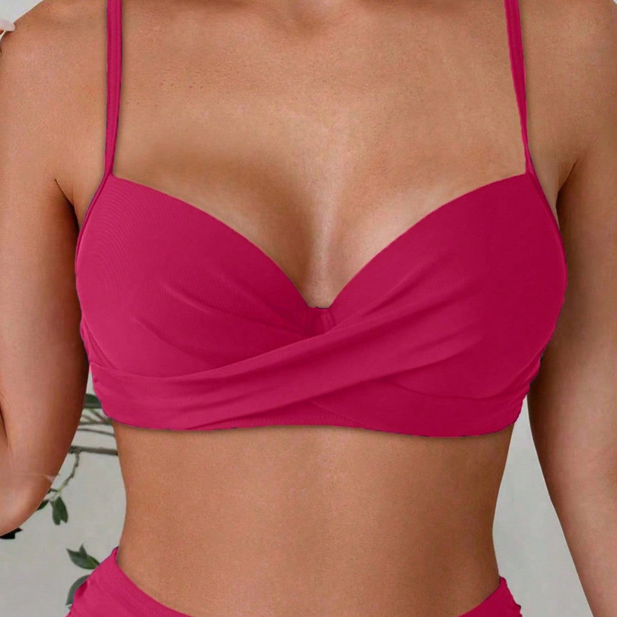 Damen Bikini-Set mit gepolstertem Oberteil und dekorativem Stern-Detail R&B