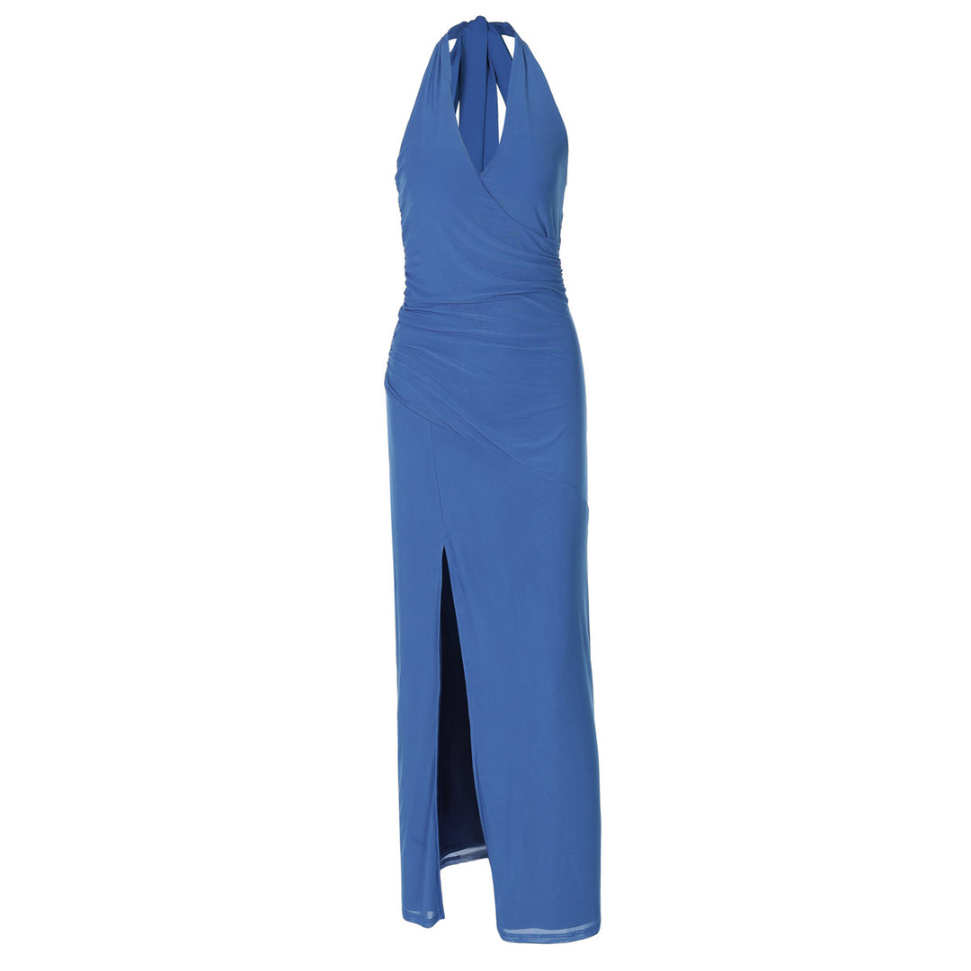 Damen Maxikleid mit sexy Rückenausschnitt und elegantem Schlitz R&B