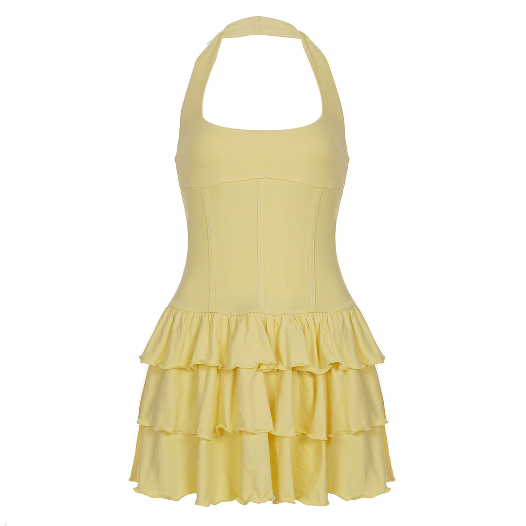 Damen Wickelkleid mit voluminösem Rüschensaum und eleganter Silhouette R&B