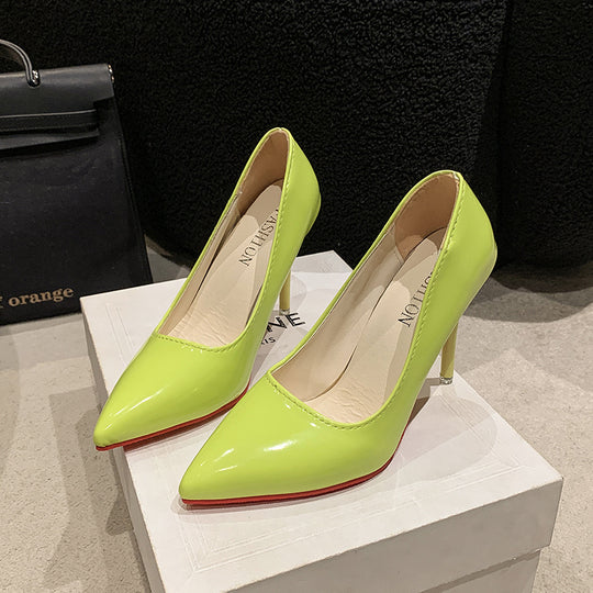 Damen Elegante High Heels mit spitz zulaufender Vorderkappe und transparentem Absatz R&B