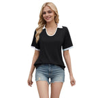 Damen Polo-Shirt mit modernem Kragen und bequemer Passform R&B