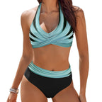 Damen Bikini-Set mit stützendem Oberteil und hoch geschnittenem Slip R&B