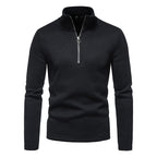 Herren sportlicher Pullover mit hohem Kragen und innovativem Reißverschluss R&B