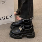 Damen Modische Chunky Boots mit innovativer Schnalle und robustem Design R&B