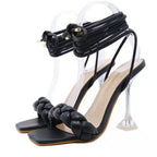 Damen Maßgeschneiderte High Heel Sandalen mit geflochtenem Riemen-Design R&B