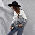 Damen Grobstrickpullover mit modernem Streifendesign und komfortablem Schnitt R&B